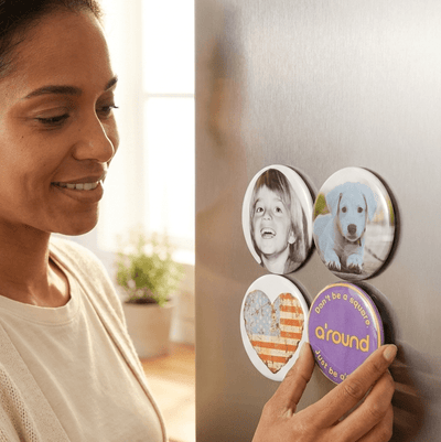 9 Custom Photo Magnets, Round 2.25