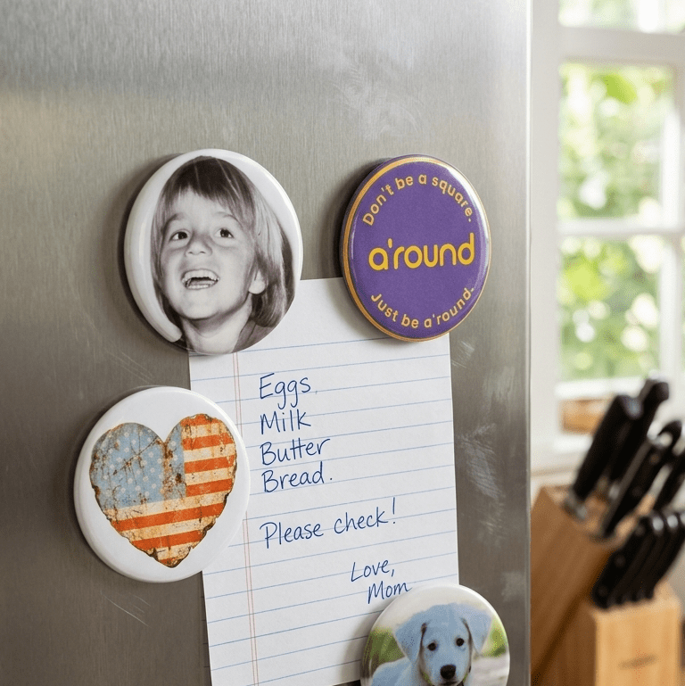 9 Custom Photo Magnets, Round 2.25" - Perfect for Weddings, Gifts & Keepsakes - a'round magnets