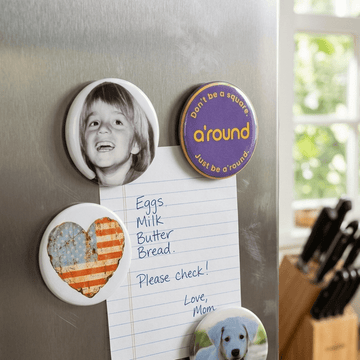 9 Custom Photo Magnets, Round 2.25" - Perfect for Weddings, Gifts & Keepsakes - a'round magnets